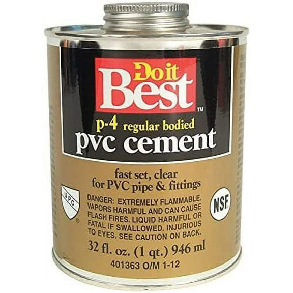 William H Harvey PVC Cement Type I - Heavy Duty PVC Glue - 1 Qt