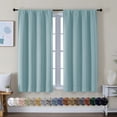 thumbnail image 1 of OVZME 2 Panel Blackout Curtains for Small Window, 54 inch Long Short Curtains for Bedroom, Thermal Insulated Energy Saving Room Darkening, W40 x L54 inch, Aqua Blue, 1 of 7