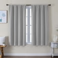 thumbnail image 1 of OVZME Silver Short 54 Inch Blackout Curtains for Bedroom, Living Room and Nursery, 2 Panels Thermal Insulated Drapes for Privacy and Energy Saving, 40W x 54L, Silver, 1 of 7