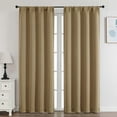 thumbnail image 1 of OVZME Taupe Blackout Curtains for Bedroom 72 Inch Length 2 Panels Set, Dual Rod Pocket Thermal Insulated Drapes for Living Room, 40W x 72L Inch, Taupe, 1 of 7