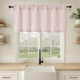 thumbnail image 1 of OVZME Judy Blush Kitchen Valance Curtain, Light Filtering Thick Textured Short Curtain with Dual Rod Pocket for Bathroom & Basement Windows, 1 Panel 60 x 22 Inches, 1 of 7
