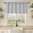 thumbnail image 1 of OVZME Judy Grey Kitchen Valance Curtain, Light Filtering Thick Textured Short Curtain with Dual Rod Pocket for Bathroom & Basement Windows, 1 Panel 60 x 22 Inches, 1 of 7
