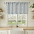 thumbnail image 1 of OVZME Judy Grey Kitchen Valance Curtain, Light Filtering Thick Textured Short Curtain with Dual Rod Pocket for Bathroom & Basement Windows, 1 Panel 60 x 22 Inches, 1 of 7