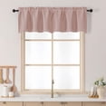 thumbnail image 1 of OVZME Blush Valance for Window 14 Inches long, Small Window Kitchen Valance Curtain, Rod Pocket Cafe Valance for Living Room Bedroom Bathroom Laundry Basement, 60"W x 14"L, 1 Piece, 1 of 8