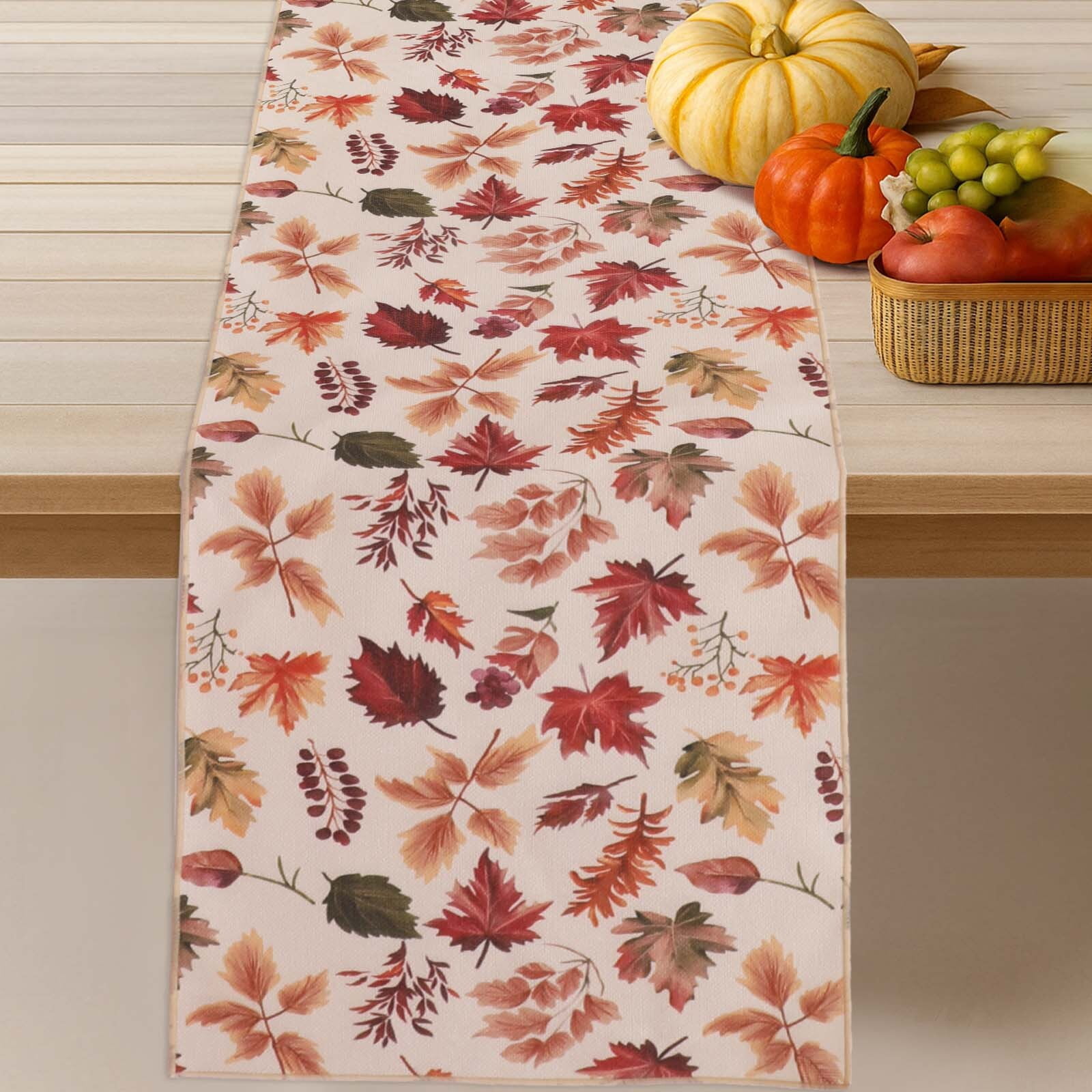 OVZME Kara Fall Leaves Table Runner for Kitchen Dining Table ...