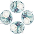 thumbnail image 1 of OVZME 4PCS Fall Placemats, Autumn Printed Pumpkin Place Mats for Kitchen Dining Table, Thanksgiving Harvest Halloween Holiday Decor Placemat, Water-Proof, Each 13" x 15", Dark Blue, 1 of 6