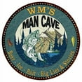thumbnail image 1 of WM'S Man Cave Fishing 14" Round Metal Sign Garage Bar Wall Decor 100140004004, 1 of 1