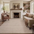 thumbnail image 1 of SIXHOME 5x7 Washable Area Rug Non Slip Vintage Boho Tribal Rug for Living Room Bedroom Low Pile Farmhouse Beige, 1 of 7