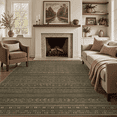 thumbnail image 1 of SIXHOME 8x10 Washable Area Rug Non Slip Vintage Boho Tribal Rug for Living Room Bedroom Low Pile Farmhouse Green, 1 of 7