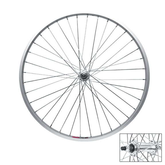 WM Wheel Rear 26in (559x19mm) Alloy Silver 36H FW 5/6/7sp Bolt-On 135mm 14gucp