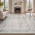 thumbnail image 1 of SIXHOME 5'x7' Area Rug Washable Retro Living Room Bedroom Carpet Soft Floral Distressed Indoor Rug Light Brown, 1 of 7