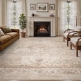 thumbnail image 1 of SIXHOME 5'x7' Area Rug Washable Retro Living Room Bedroom Carpet Soft Floral Distressed Indoor Rug Beige, 1 of 9