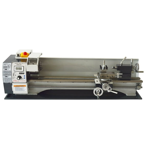 WM210V Inch Precision Metal Bench Lathe Woodworking Metalworking Variable Speeds Brushless Motor 8"*32" 900W