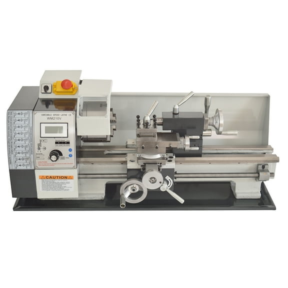 WM210V Metric Precision Metal Bench Lathe Bench Turning Machine Brushless Motor