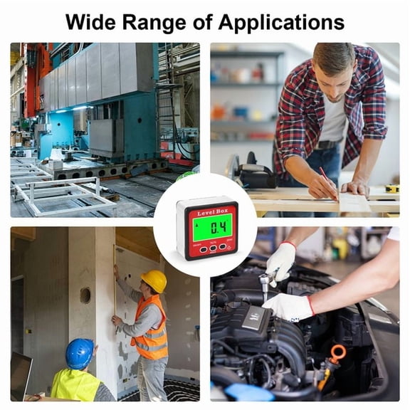 WM25 Digital Level Box Protractor Angle Finder 90 Degree Level Gauge Bevel Gauge Inclinometer