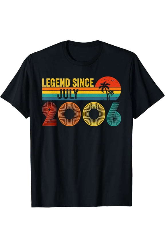 Hot Trending Legend Since July 2006 16th Gifts Birthday 16 Years Old T-Shirt Vintage Tee -Birthday Gifts