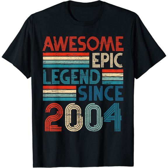 Hot Trending 18th Year Old Birthday Gifts Awesome Epic Legend Since 2004 T-Shirt Vintage Tee -Birthday Gifts