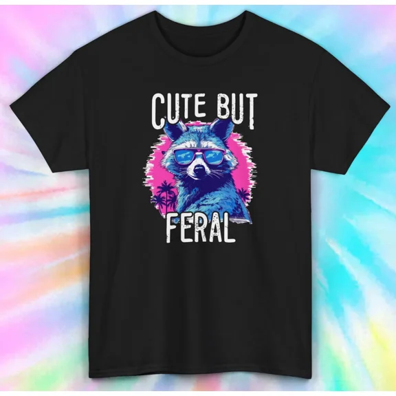 Hot Trending T-Shirt With Cute But Feral Shirt | Funny Animal Graphic Design Preview Only