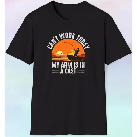 Hot Trending T-Shirt With Can'T Work Today Fish Shirt | My Arm Is In A Cast | Funny Fisherman Design Preview Only