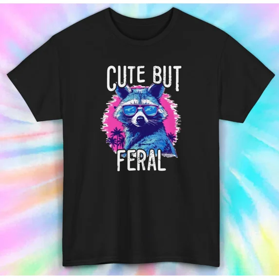 Hot Trending T-Shirt With Cute But Feral Shirt | Funny Animal Graphic Design Preview Only