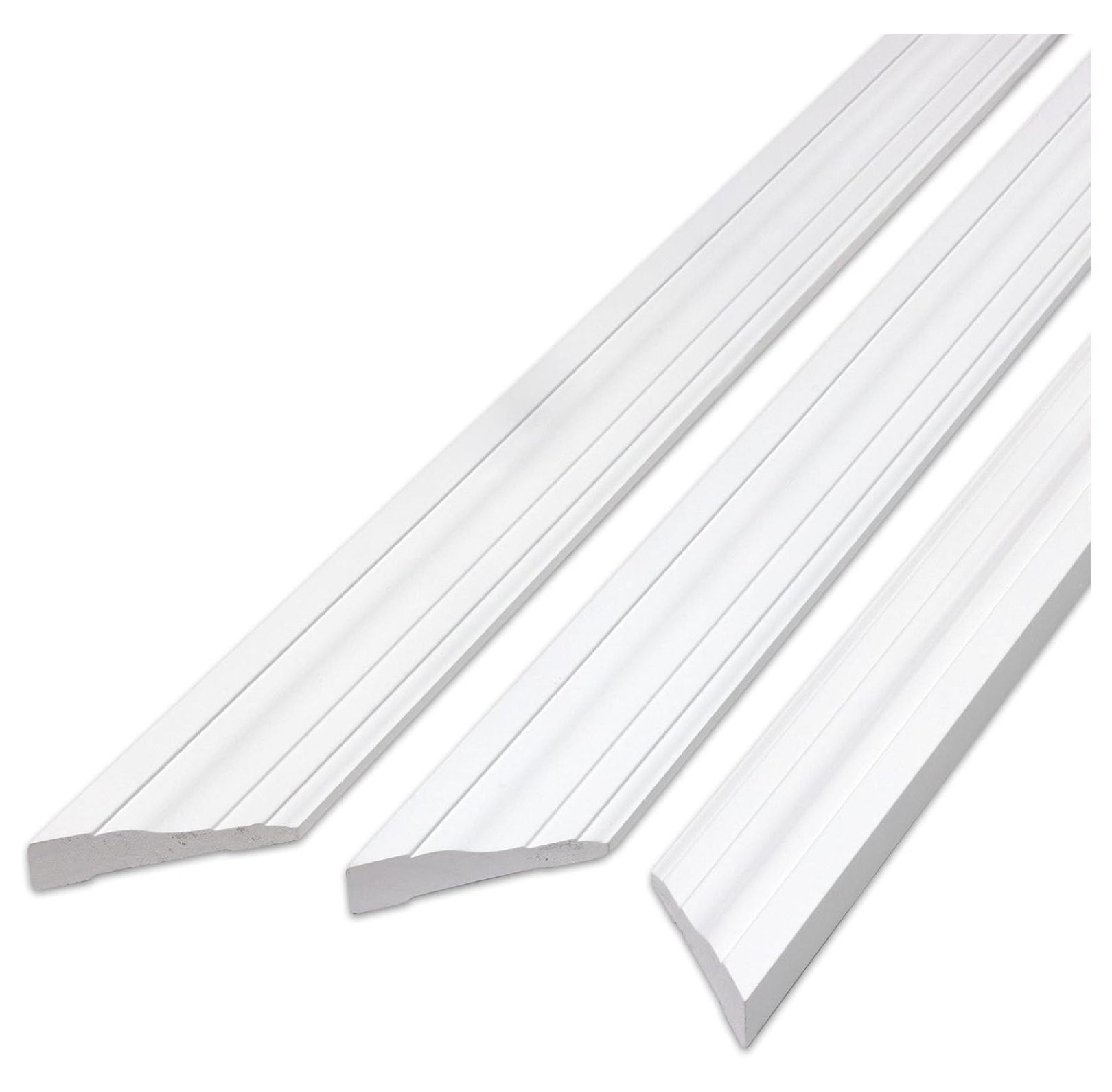 White Prefinished Finger Jointed Wood Door Casing Set