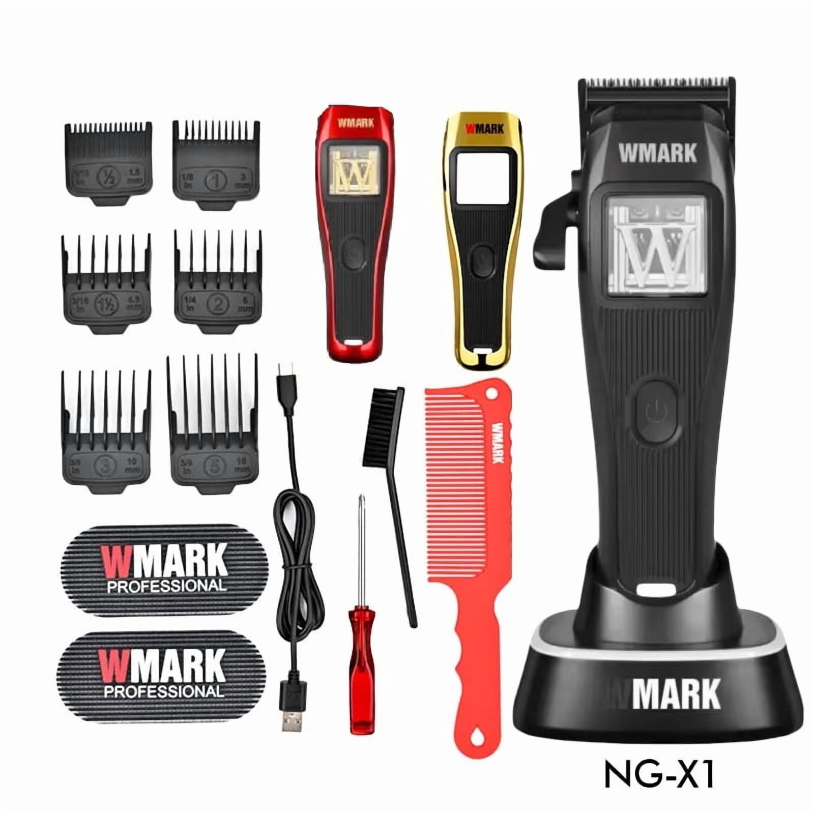 WMARK ドライヤー 高速110000RPM 軽量　ブラック・レッド 1台 WMARK NG-X1 Hair Clippers for Men 10000RPM Rechargeable Cordless