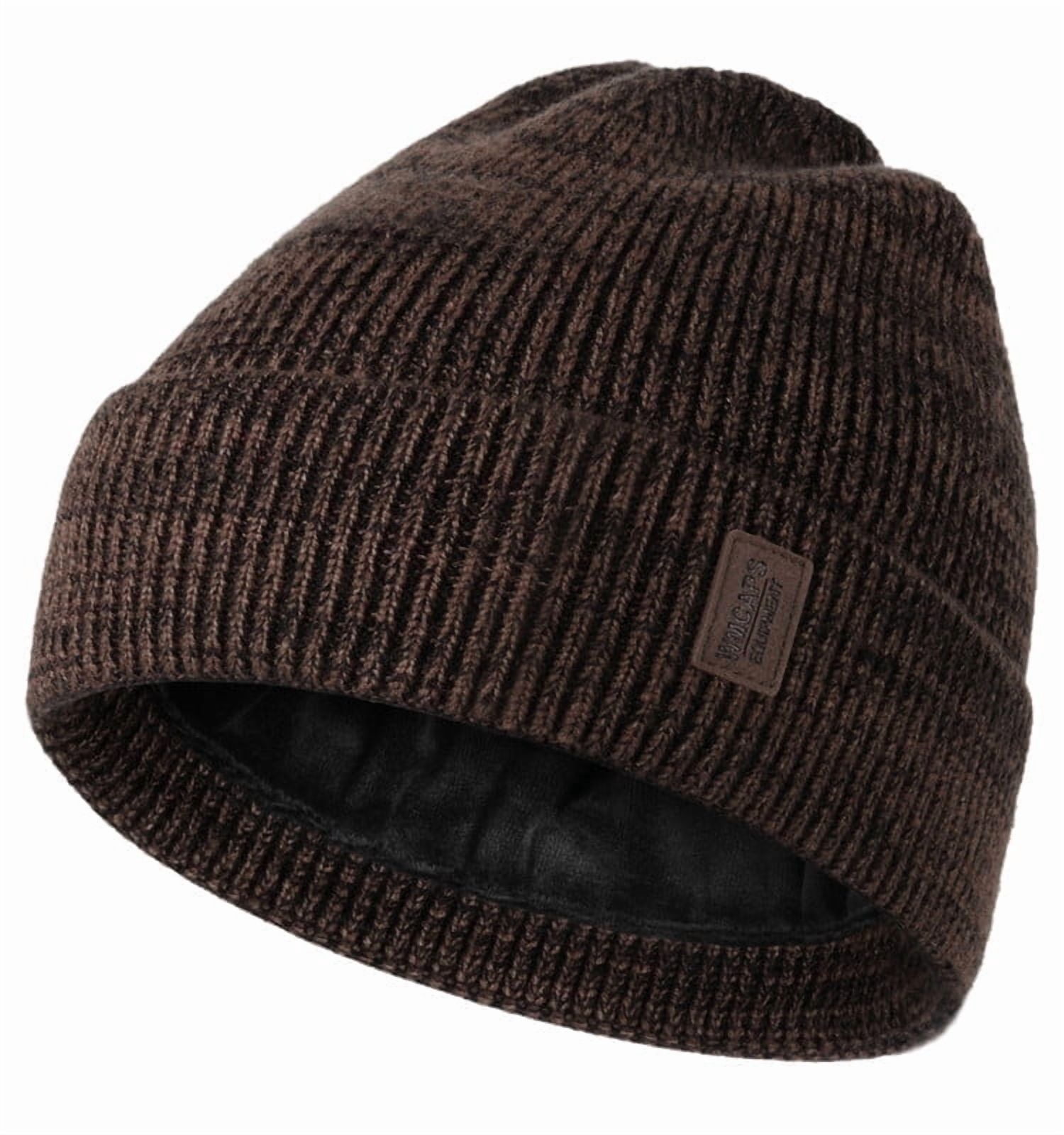 NWT Winter Beanie Hat for Men Women Fleece Lined svlftecon Winter Beanie Hat, Warm Knit Fleece Lined Cap  main image 4