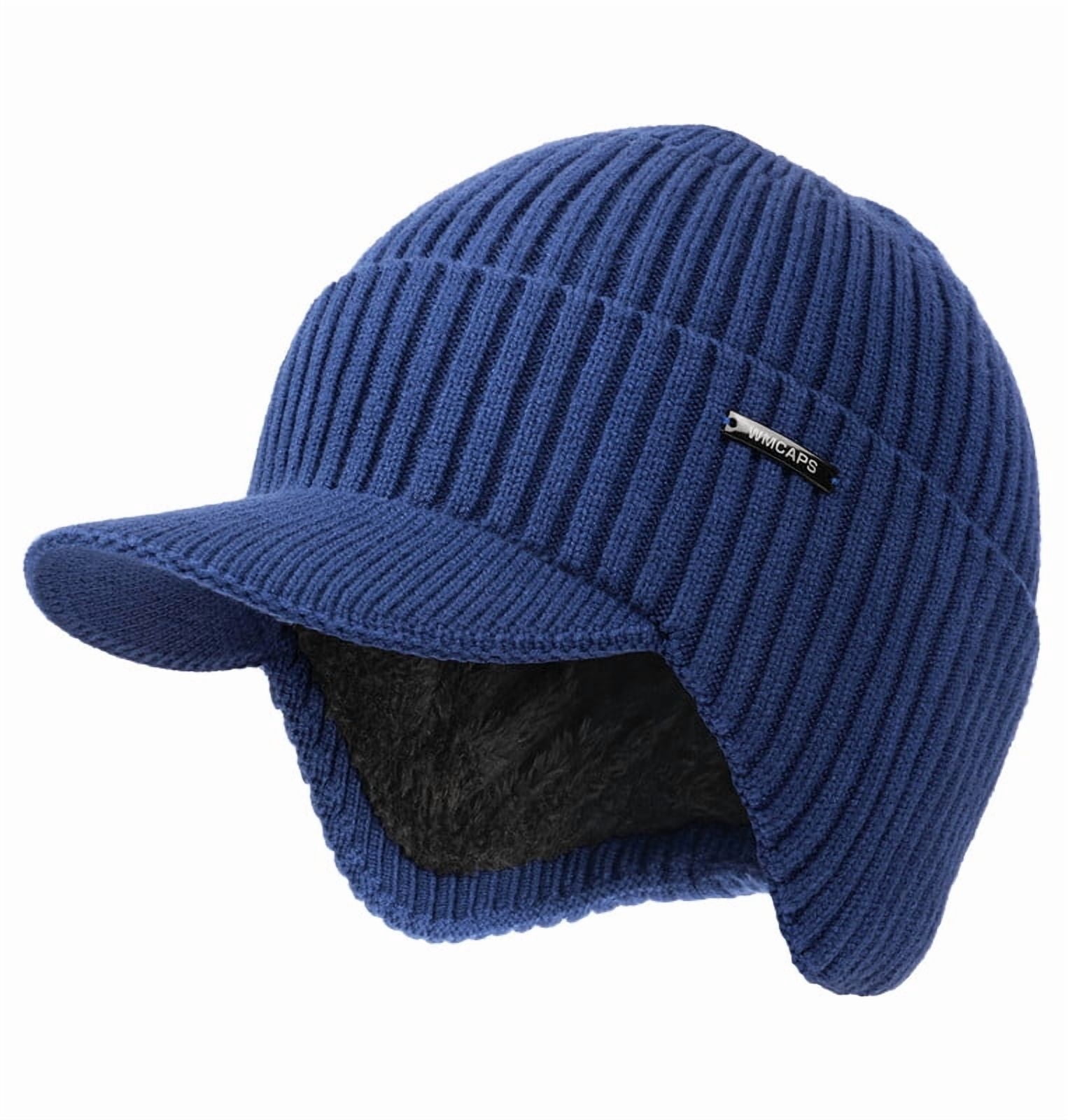 WMCAPS Winter Beanie with Brim and Ear Flaps, Outdoor Warm  display picture 1
