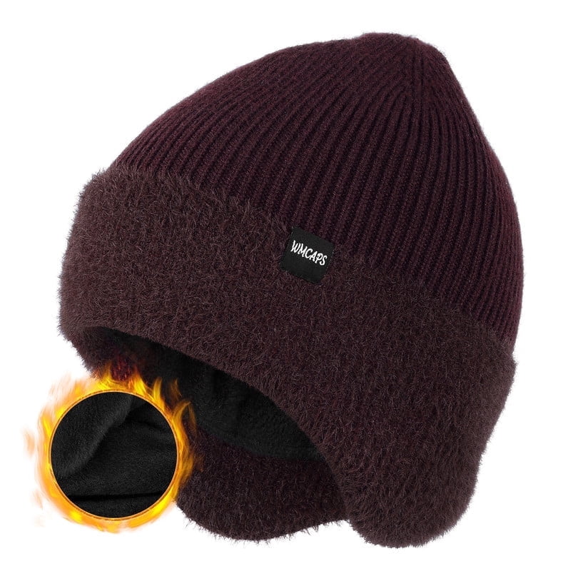 WMCAPS Winter Fleece Line Beanie Hats with Earflap for Men  display picture 3