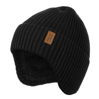 Winter Beanie Hat for Women Warm Fleece Lined Ear Flaps Knit  display picture 2