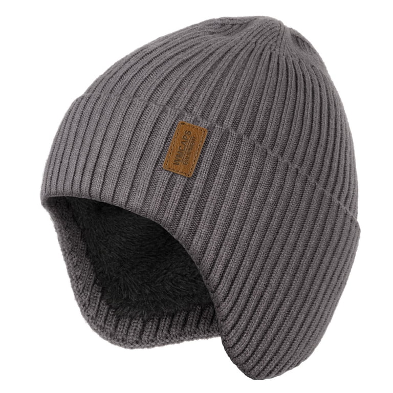 WMCAPS Winter Fleece Line Beanie with Earflap for Men Women  display picture 1