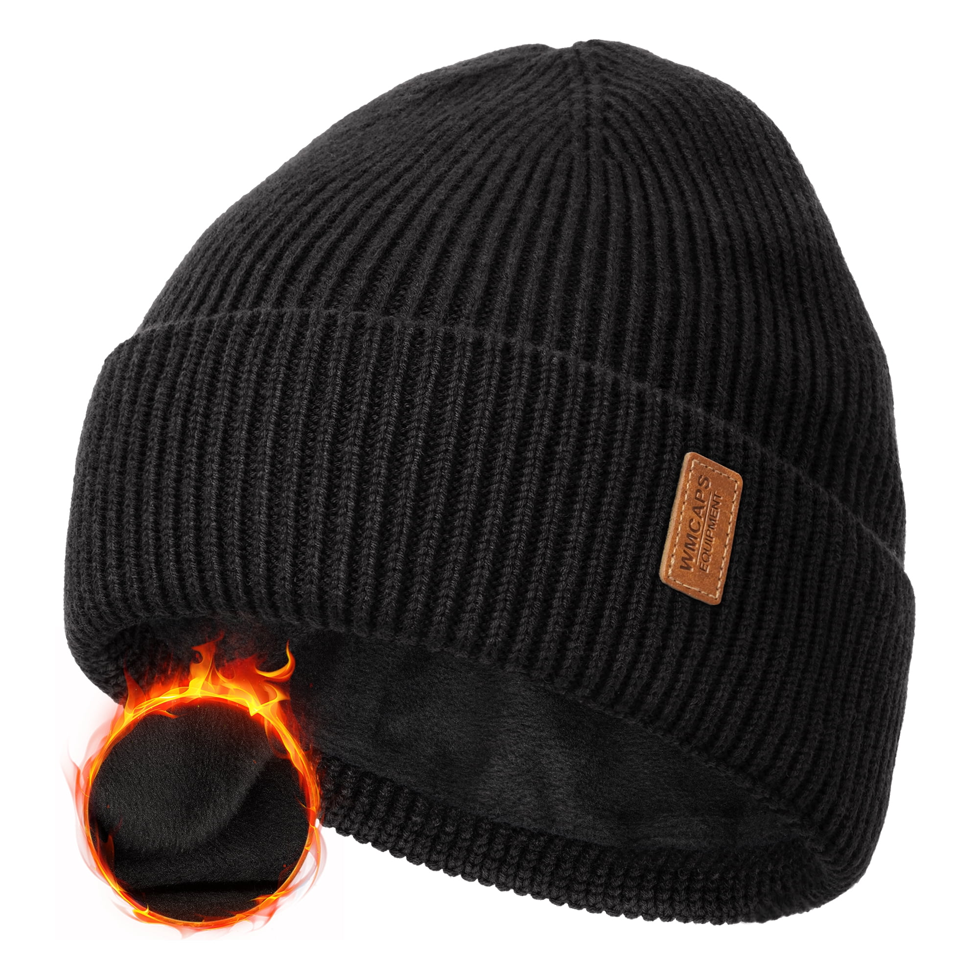 WMCAPS Wool Fleece Lined Beanie Winter Hats for Men Women  display picture 3