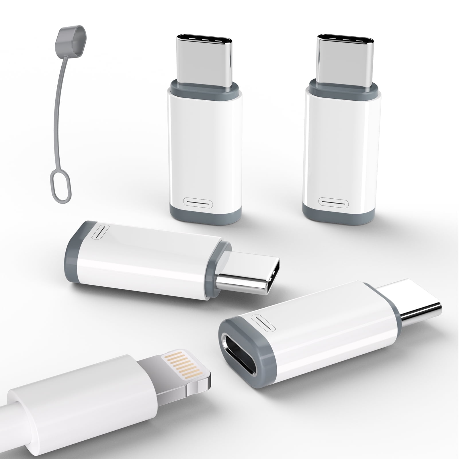 WMClearance Lightning Female to USB-C Male Adapter, White,