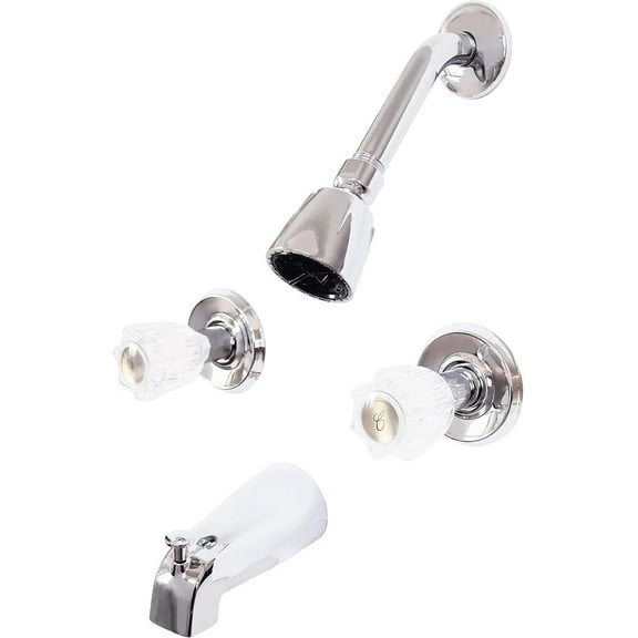 WMF 2 Handle Tub & Shower Faucet Trim Kit, Chrome, Non Pressure Balance