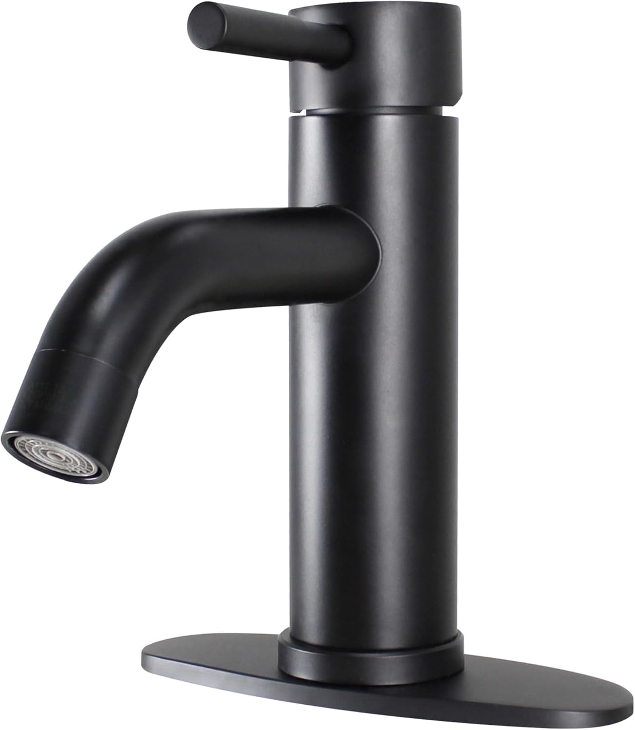 WMF WMF-4316MB-S Stainless Steel Black Single Handle Bathroom Sink Faucet