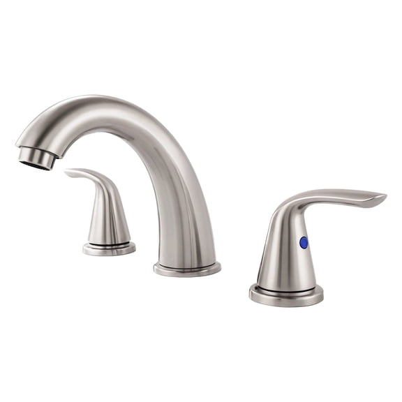 WMF Stainless Steel Silver 8 Inch Widespread 2 Handle High Arc Bathroom Faucet