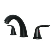 WMF Stainless Steel Black 8 Inch Widespread Bathroom Faucet