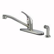 WMF Metal Single Handle Kitchen Faucet with Side Spray, Silver