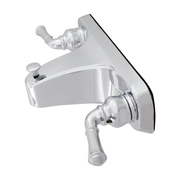 WMF Mobile Home & RV Tub Faucet, 8 Inch Offset Roman Tub Faucet with Double Handles, Chrome Finish, Easy Install for Camper, Trailer, Motorhome, or Mobile Home Bathroom