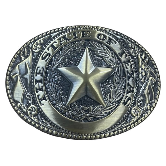 WMG Texas State Belt Buckle Flag Map Cowboy Rodeo Western Fashion Star Emblem Unisex Buckles