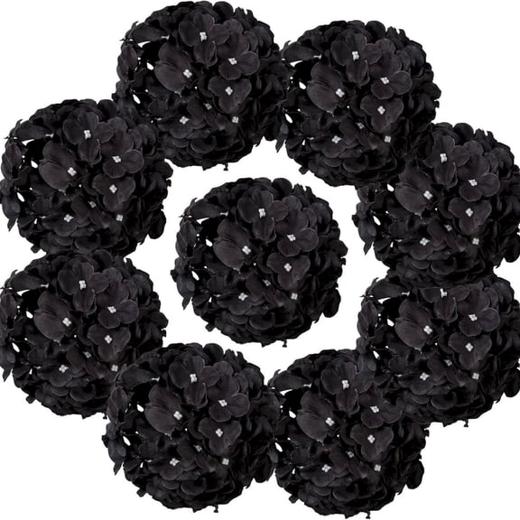 WMGHA ‌10-Pack Realistic Silk Hydrangea Flower Heads with Bendable Stems, Wedding Bouquet Centerpiece Decor, UV-Resistant Faux Blooms for Bridal Shower Home Table Arrangements‌