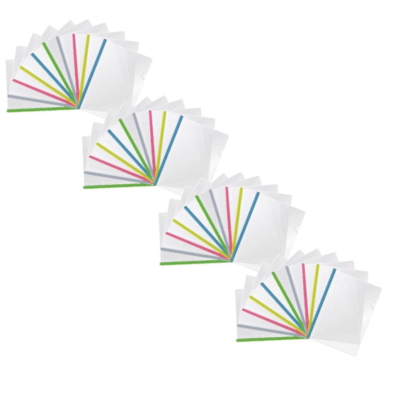 WMGHA 10 Pcs Clear Report Covers with Sliding Bar, 40 Sheet Capacity Plastic Transparent Resume Presentation File Folders Organizer Binder, for Letter/A4 Size Paper, 5 Colors