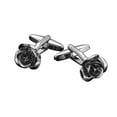 thumbnail image 1 of WMGHA 2 PCS Rose Flower Gold Plated Cufflinks for Men and Women, Classic Copper French Cuff Tuxedo Shirt Buttons for Wedding Business Formal Attire, 1 of 9