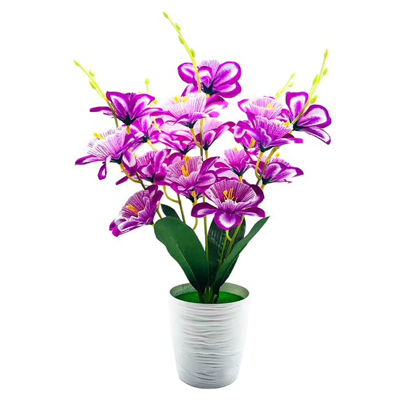 WMGHA 20 Pcs Artificial Daffodils Flowers in Vase for Home Decor, Spring Flower Fake Silk Flower Arrangement for Home Wedding Outdoor Front Door, UV-Resistant Artificial Potted Flowers