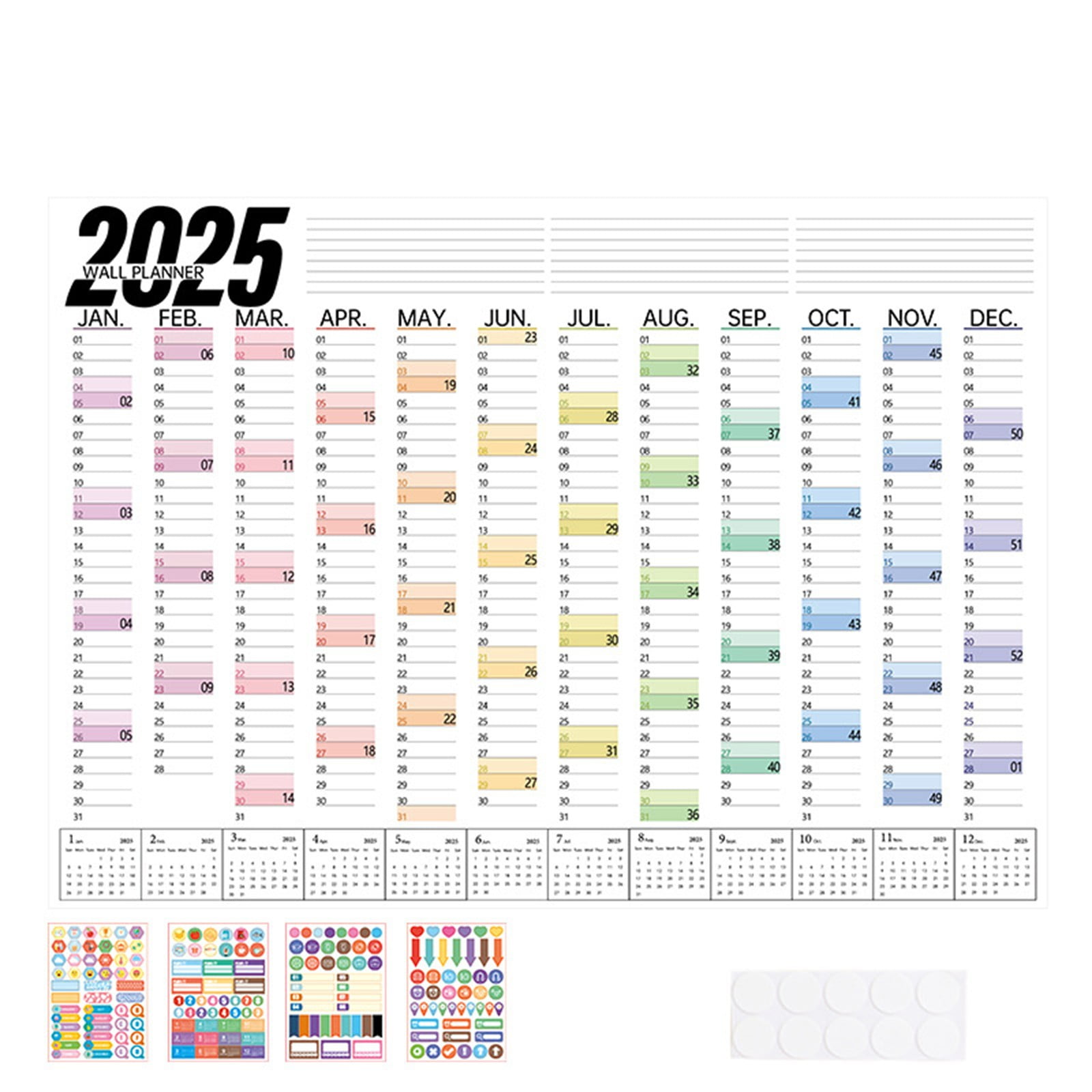 One Page Wall Calendar 2025 