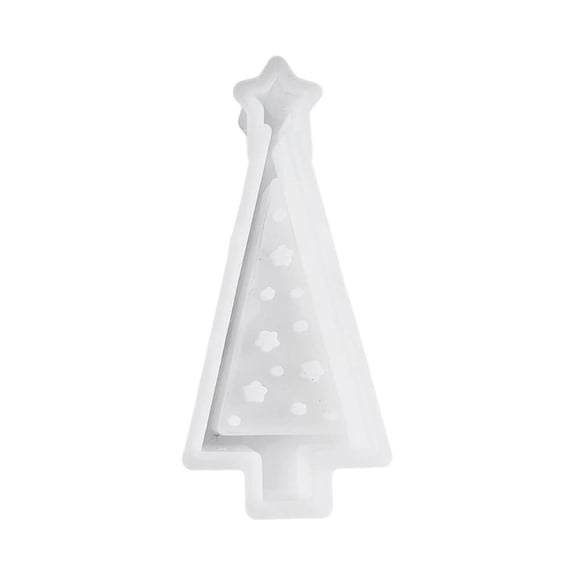 WMGHA 3D Christmas Tree Shape Resin Casting Silicone Mold for DIY Xmas Decoration Aromatherapy Candles Wax Plaster Polymer Clay, Easy Demoulding for DIY Home Studio Art Projects