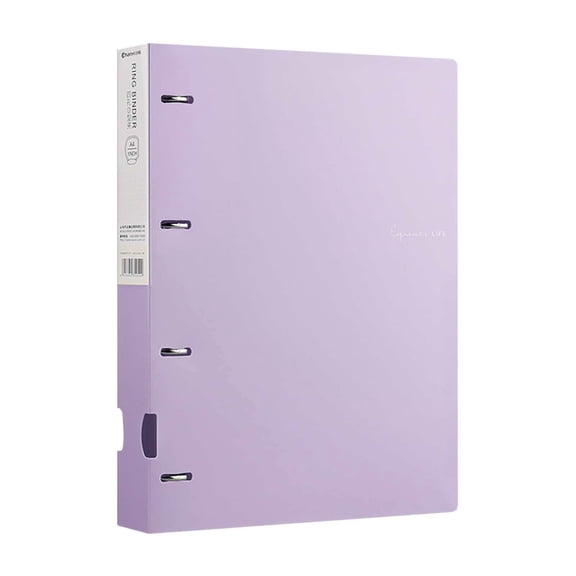 WMGHA 4-Ring Binder, 1.5 Inch Plastic Flexible Round Binder Fits Letter Size 8.5 x 11 Inch Paper Holds 240 Sheets,A4 4 Ring Binder Cover Clean Transparent Soft PVC for Refillable Notebook Shell