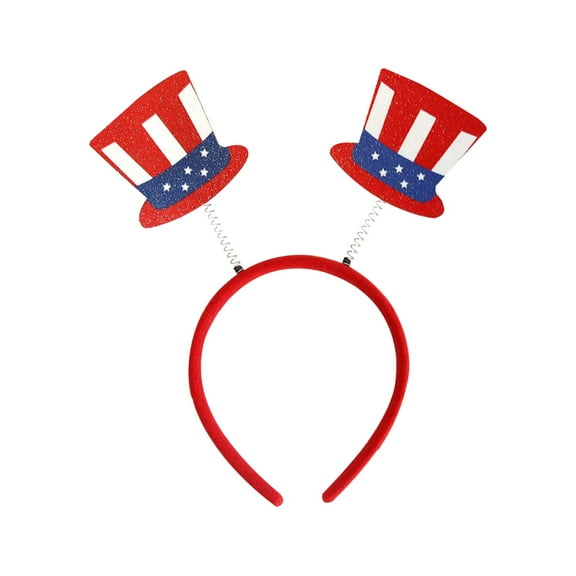 WMGHA 4th of July Headband Independence Day Hair Accessories,1 Pcs Patriotic Head Boppers Headband, 4th of July Accessories American Flag Decorations for Independence Day Party Supplies