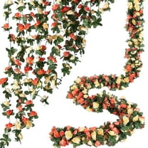 WMGHA 8.2FT Flower Garland Artificial Rose Vine Garland Artificial Flowers for Wedding Party Arch Garden Floral Garlands Decor Wall Decoration Garland Backdrop Photobooth
