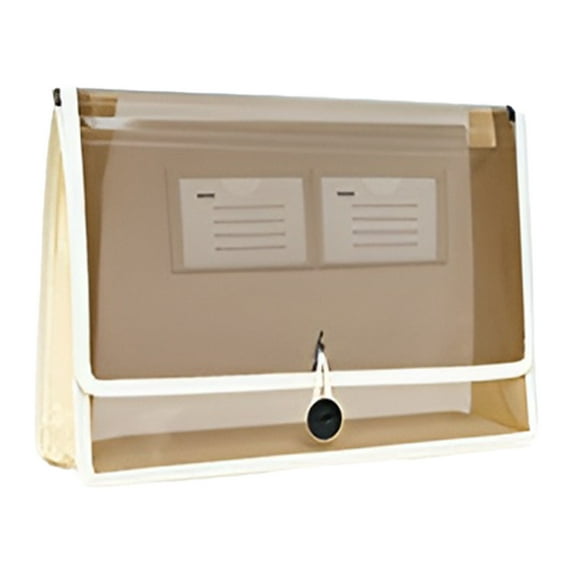 WMGHA A4 Plastic File Wallet Envelope Expanding File Folder Document Organizer with Snap Closure & Label Pocket Clear Colored Waterproof Accordion File Pouch for Office Home